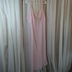 CA Dynasty Pink Chiffon Full Length Nightgown